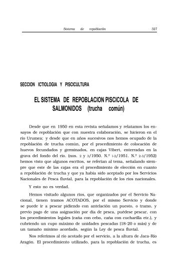 Sistema de repoblación piscícola de salmónidos (trucha ... - Aranzadi