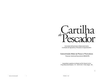 Cartilha do Pescador - Assembléia Legislativa