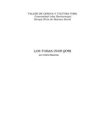 LOS TOBAS (NAM QOM) - Taller toba