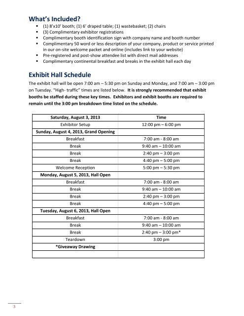 Exhibitor & Sponsor Prospectus