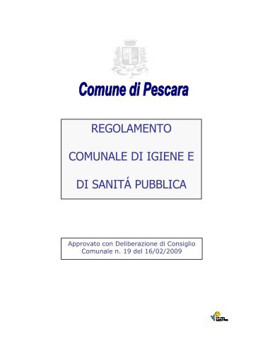 Regolamento Igiene e Sanità - Comune di Pescara