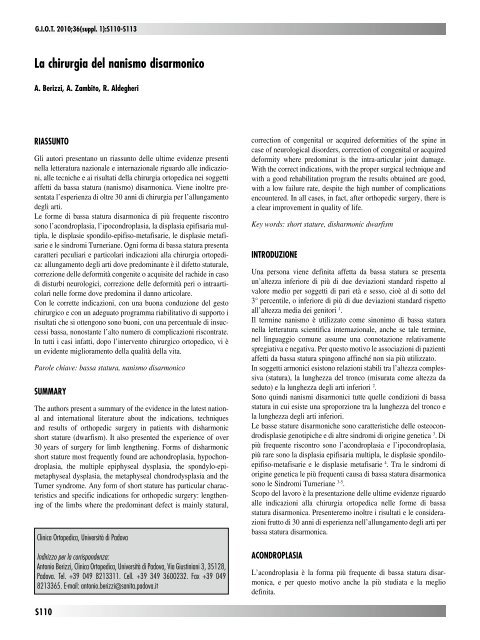 30845 Suppl Giot.pdf - Giornale Italiano di Ortopedia e Traumatologia