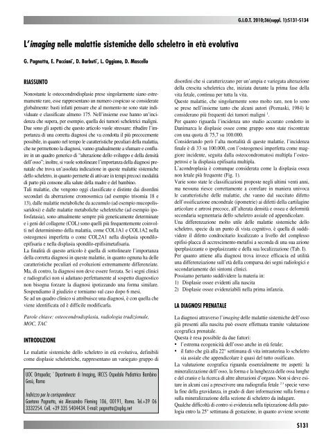 30845 Suppl Giot.pdf - Giornale Italiano di Ortopedia e Traumatologia