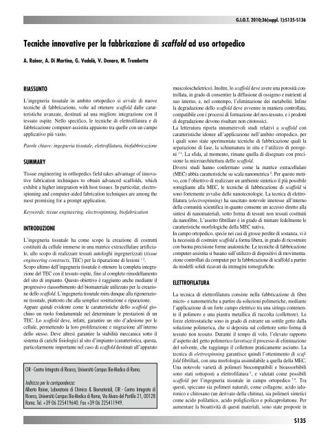 30845 Suppl Giot.pdf - Giornale Italiano di Ortopedia e Traumatologia