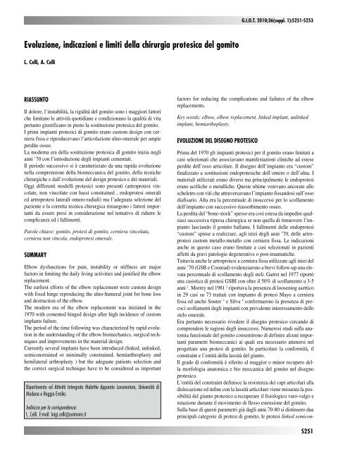 30845 Suppl Giot.pdf - Giornale Italiano di Ortopedia e Traumatologia