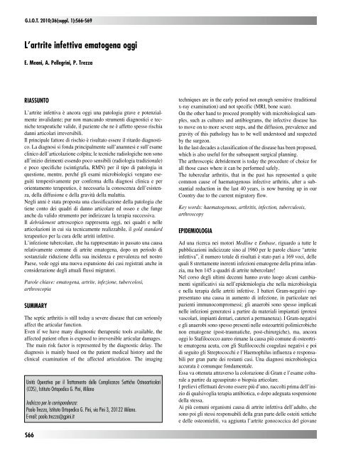 30845 Suppl Giot.pdf - Giornale Italiano di Ortopedia e Traumatologia