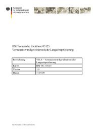 BSI TR-03125 Vertrauenswürdige elektronische ... - BSI - Bund.de