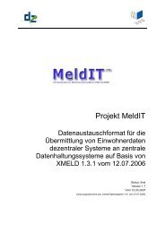 MeldIT-Spezifikation Version 1.7 mit Stand vom 12.03.2007 ... - SAKD