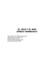 EL VIEJO Y EL MAR ERNEST HEMINGWAY - LaFamilia.info