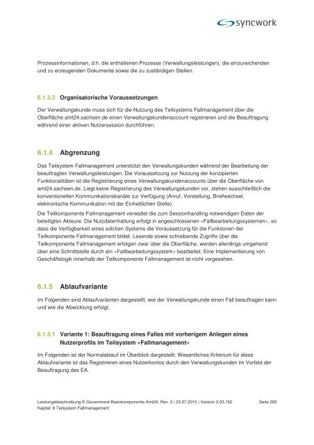 Leistungsbeschreibung E-Government- Basiskomponente ... - SAKD