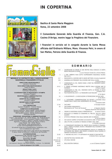 san matteo nelle sezioni anfi - Associazione Nazionale Finanzieri d ...