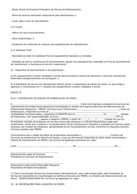 Instrução Normativa Interministerial CM/MMA/SEAP/PR 2/2006