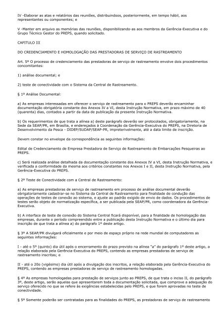 Instrução Normativa Interministerial CM/MMA/SEAP/PR 2/2006