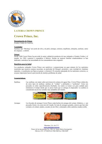 Crown Prince, Inc. - Marinter SA de CV