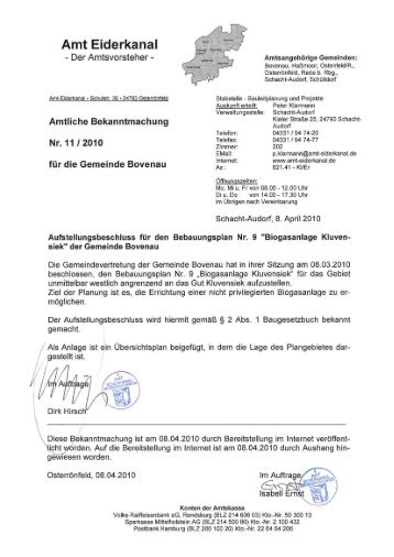 [PDF] Dokument ansehen - Amt Eiderkanal