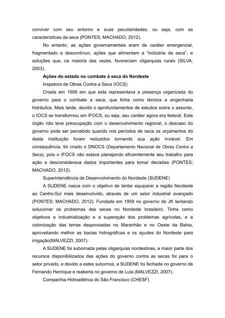 Dualismo no Semi-Árido: combate a seca versus convivência - Ufersa