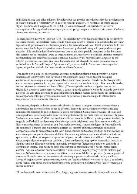 La tragedia de Jonestown, interpretada según el A.T. - eric berne