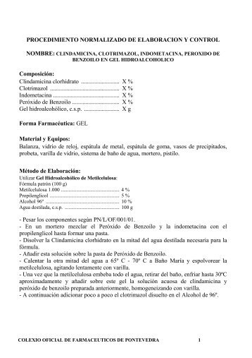 Clindamicina clorhidrato .......................... X % Clotr