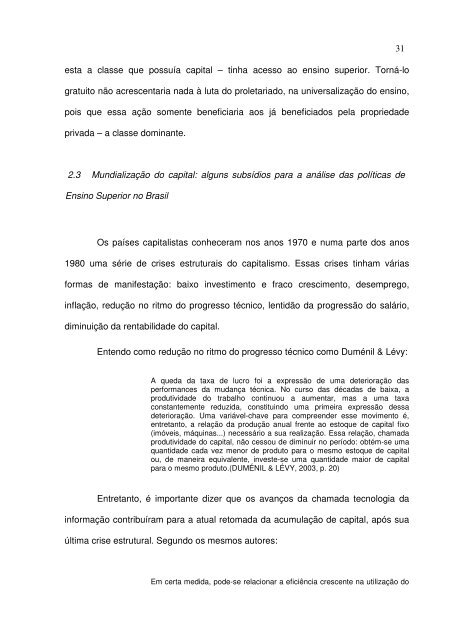 (a) Ambiental nos Programas de Pós-Graduação 'latu senso'