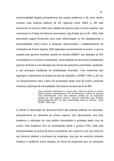 (a) Ambiental nos Programas de Pós-Graduação 'latu senso'