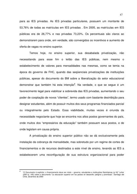 (a) Ambiental nos Programas de Pós-Graduação 'latu senso'