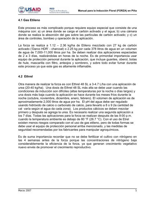 manual para la induccion floral (forza) en piña - Fintrac Inc.