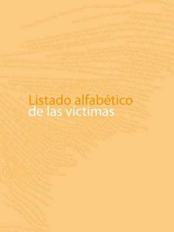 Listado alfabético de las víctimas - Alfonso Zambrano Pasquel