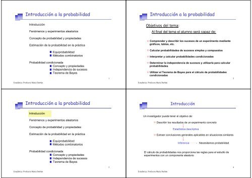 Introducción a la probabilidad Introducción a la probabilidad ...