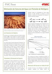 Eliminación de Cianuros del Agua con Peróxido ... - FMC Foret, S.A.