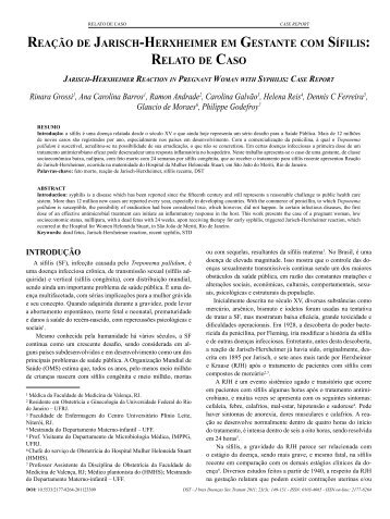 reação de jarisch-herxheimer em gestante com sífilis - DST/UFF