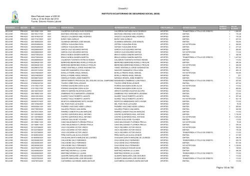 Mora Patronal mayor a USD 50 Corte a: 20 de Enero del 2012 ...