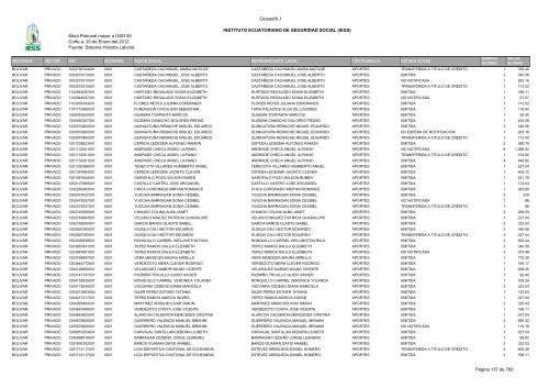 Mora Patronal mayor a USD 50 Corte a: 20 de Enero del 2012 ...