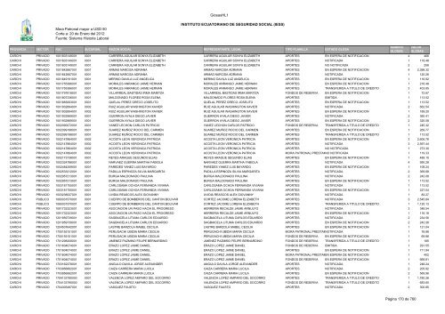 Mora Patronal mayor a USD 50 Corte a: 20 de Enero del 2012 ...