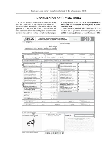 Formulario de renta 2012 para personas naturales - Comunidad ...