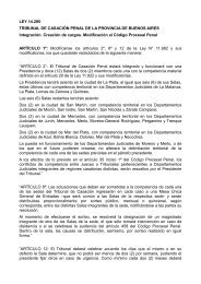 LEY 14.295 TRIBUNAL DE CASACIÓN PENAL DE LA PROVINCIA ...