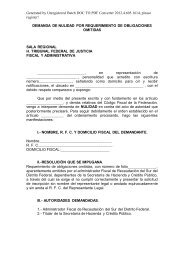 Demanda De Nulidad Por Requerimiento De Obligaciones Omitidas