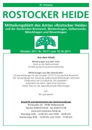 Mitteilungsblatt des Amtes - Amt Rostocker Heide