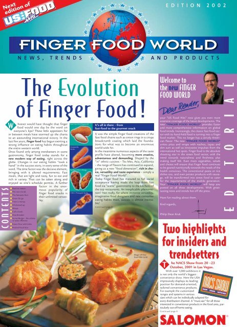 The Evolution of Finger Food! - SALOMON FoodWorld