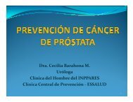 Prevención del Cáncer de Próstata. Dra. Cecilia Barahona - Inppares