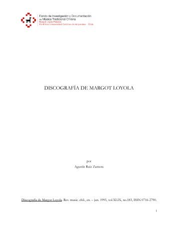 Discografía de Margot Loyola (descargar PDF 416Kb)