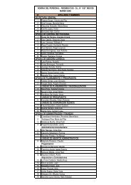 nomina del personal - regimen cas