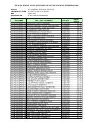 PLIEGO : 457 GOBIERNO REGIONAL DE PIURA UNIDAD ...