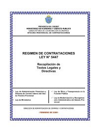 regimen de contrataciones ley n° 5447 - Gobierno del Chubut