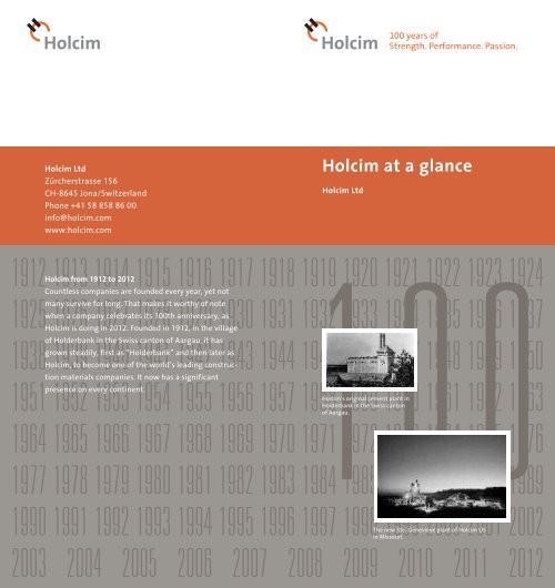 Holcim at a glance