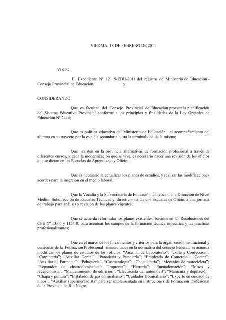 Resolucion 306-11 (Escuela de Aprendizaje y Oficios).pdf - UnTER ...