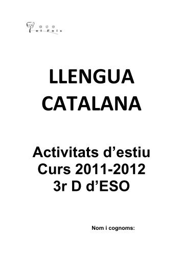 Llengua catalana 3r D ESO
