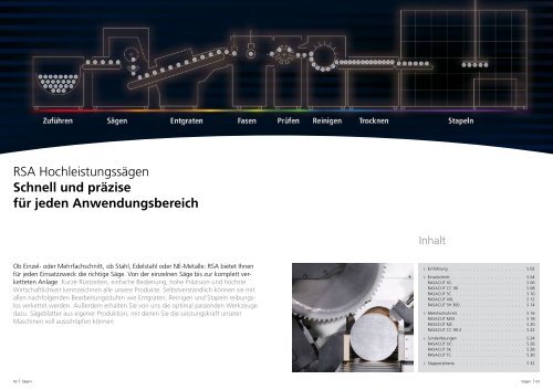 Hochleistungssägen Modulare Bearbeitungszentren ... - RSA Entgrat