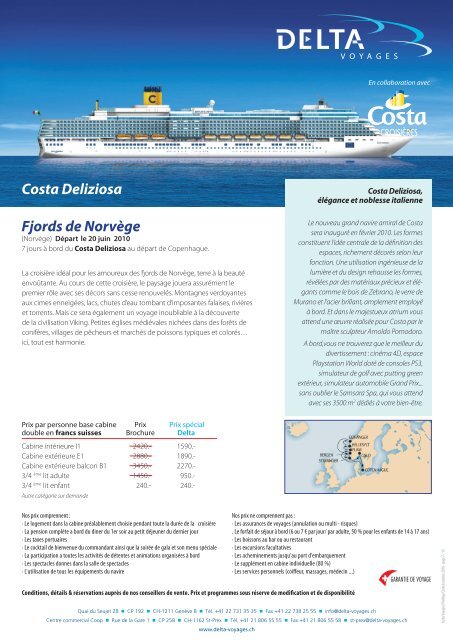 Costa Mediterranea - Delta Voyages