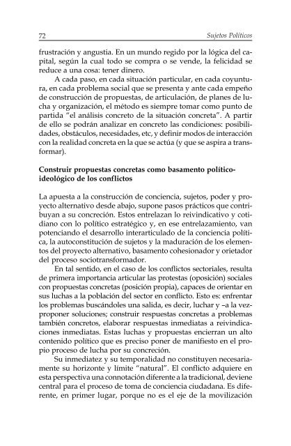 SUJETOS POLÍTICOS Isabel Rauber