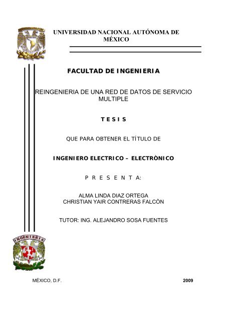 FACULTAD DE INGENIERIA REINGENIERIA DE UNA RED ... - UNAM
